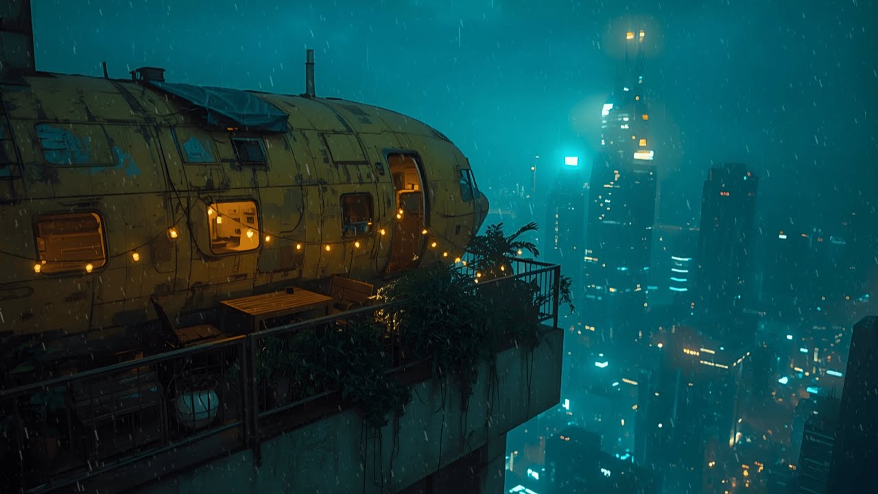 Sleepy Cyber City 🌌 | Cyberpunk Chill Music with Futuristic Atmosphere