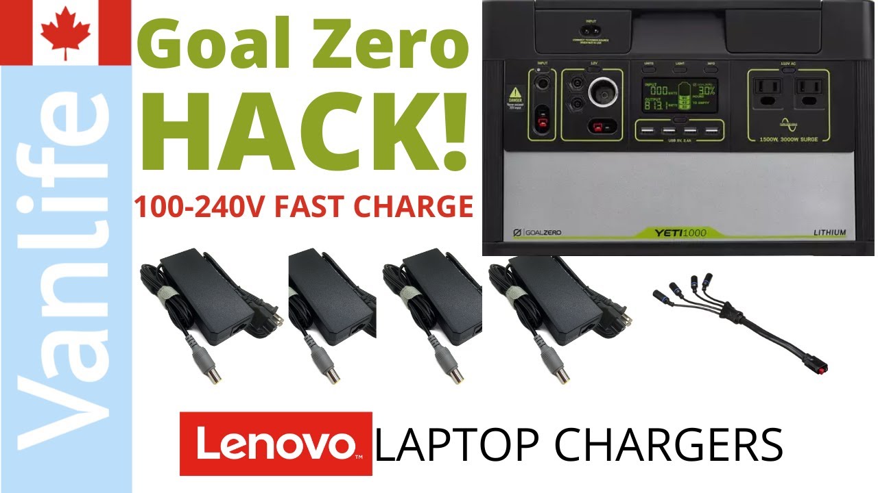 Goal Zero Hack -  How to Fast Charge a Yeti With Lenovo Laptop Chargers | Sprinter Discovery