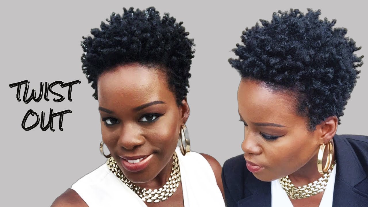 Twist Out On 4C Tapered TWA Tutorial