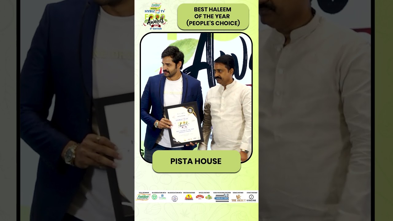 Pista House Wins Best Haleem Award | People's Choice Winner | Hybiz Food Awards 2026