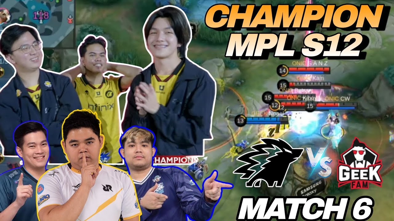 DETIK-DETIK ONIC JUARA 3X BERTURUT MPL !! ONIC VS GEEK MATCH 6 - GRAND FINAL MPL S12