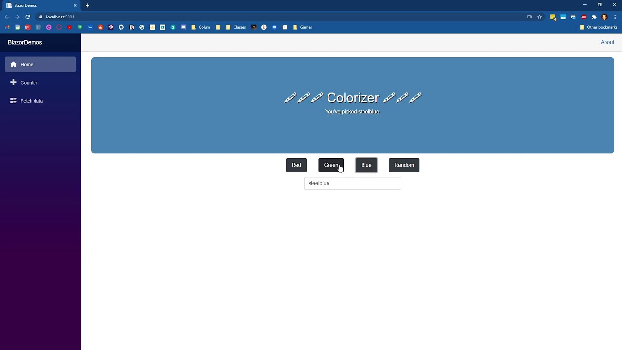 Intro to C#: Extra - Blazor Web Apps 4 - Color Picker with CSS & Interactive Styling