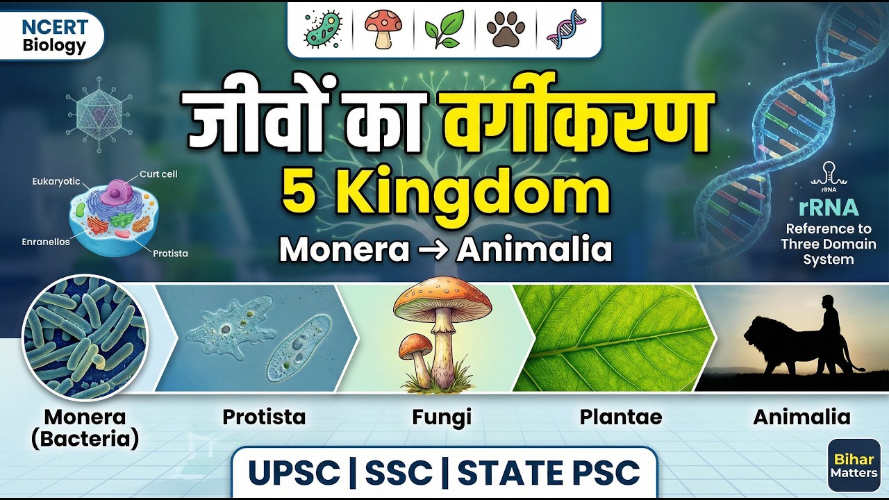 Diversity in Living Organisms | 5 Kingdom Classification for UPSC & PSC