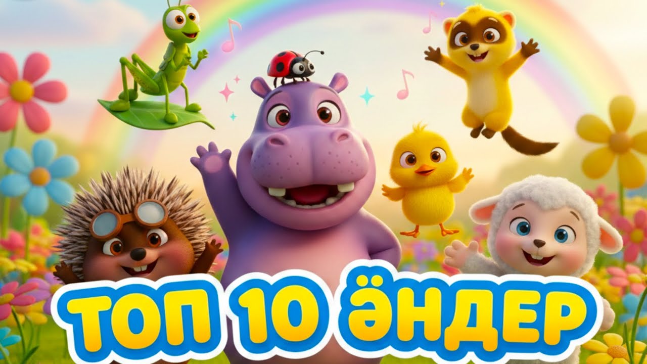 ТОП 10 ӘНДЕР 🎵 | Балаларға арналған ең көңілді жануарлар әндері#балаларәні #балаларғаарналғанәндер 