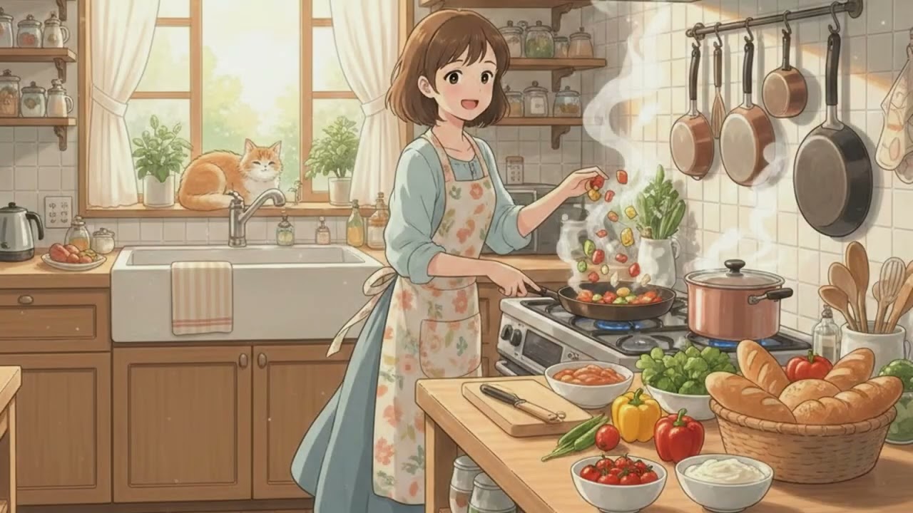Morning Jazz BGM Mix для готовки 【1.5 Hours】