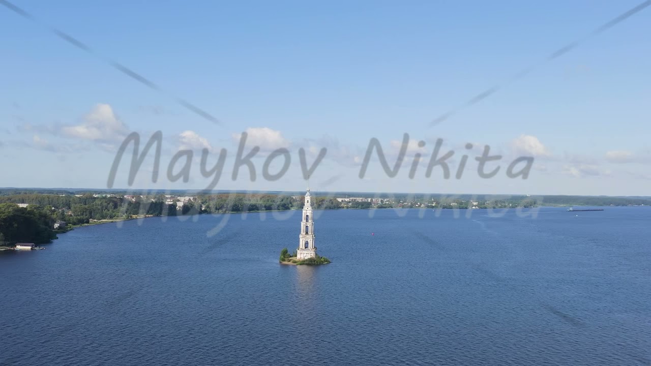 Kalyazin, Russia. Kalyazin bell tower. Bell tower of St. Nicholas Cathedral (known as the flooded be