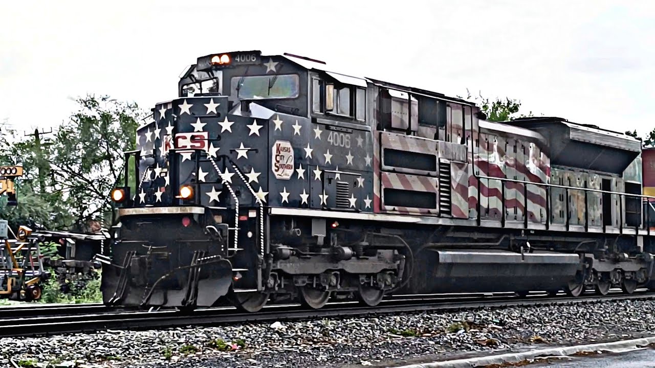 Locomotora KCS 4006!!!!, SD70ACE 🚂Liderando en el O-672, Línea F, Estación Río bravo Tamaulipas