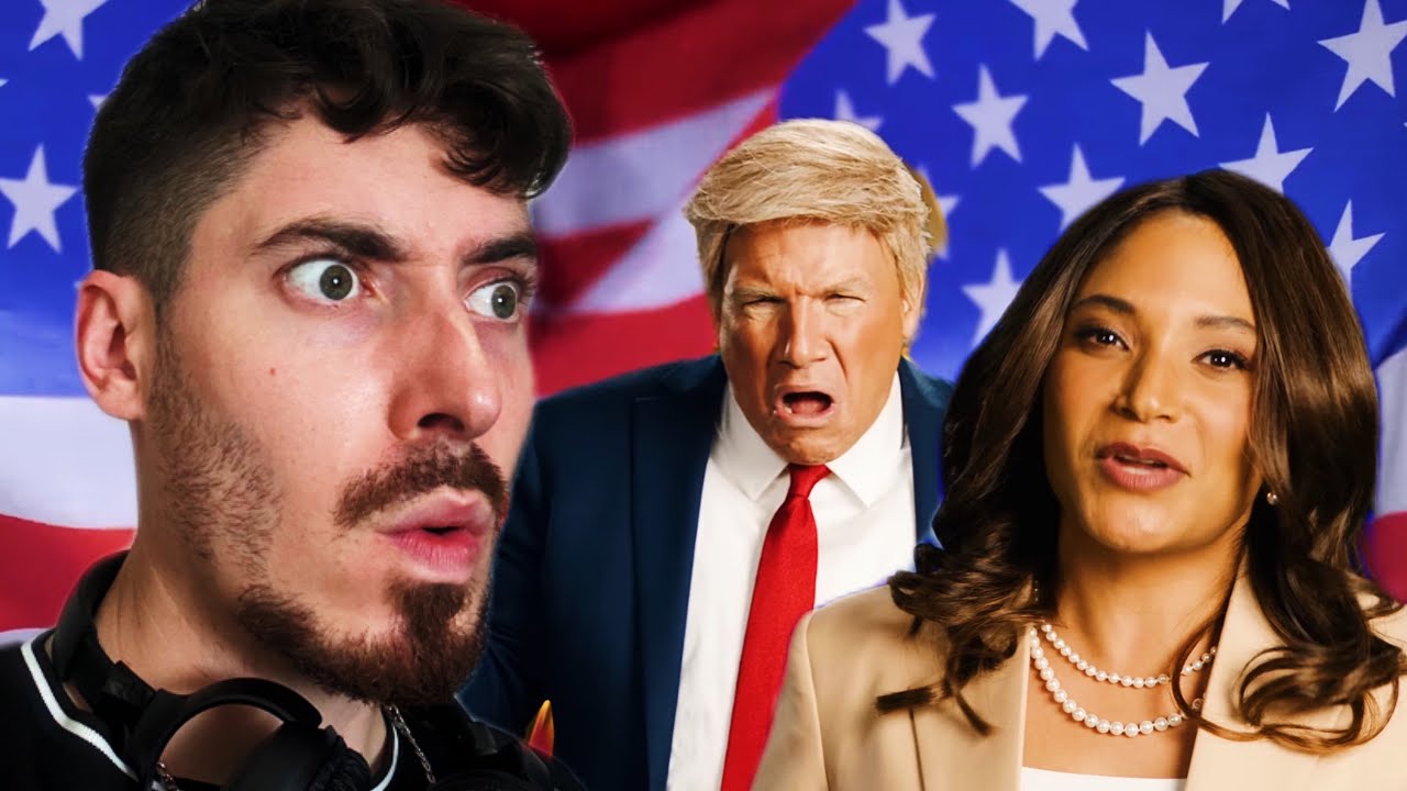 Donald Trump vs Kamala Harris. Epic Rap Battles of History (REACTION)