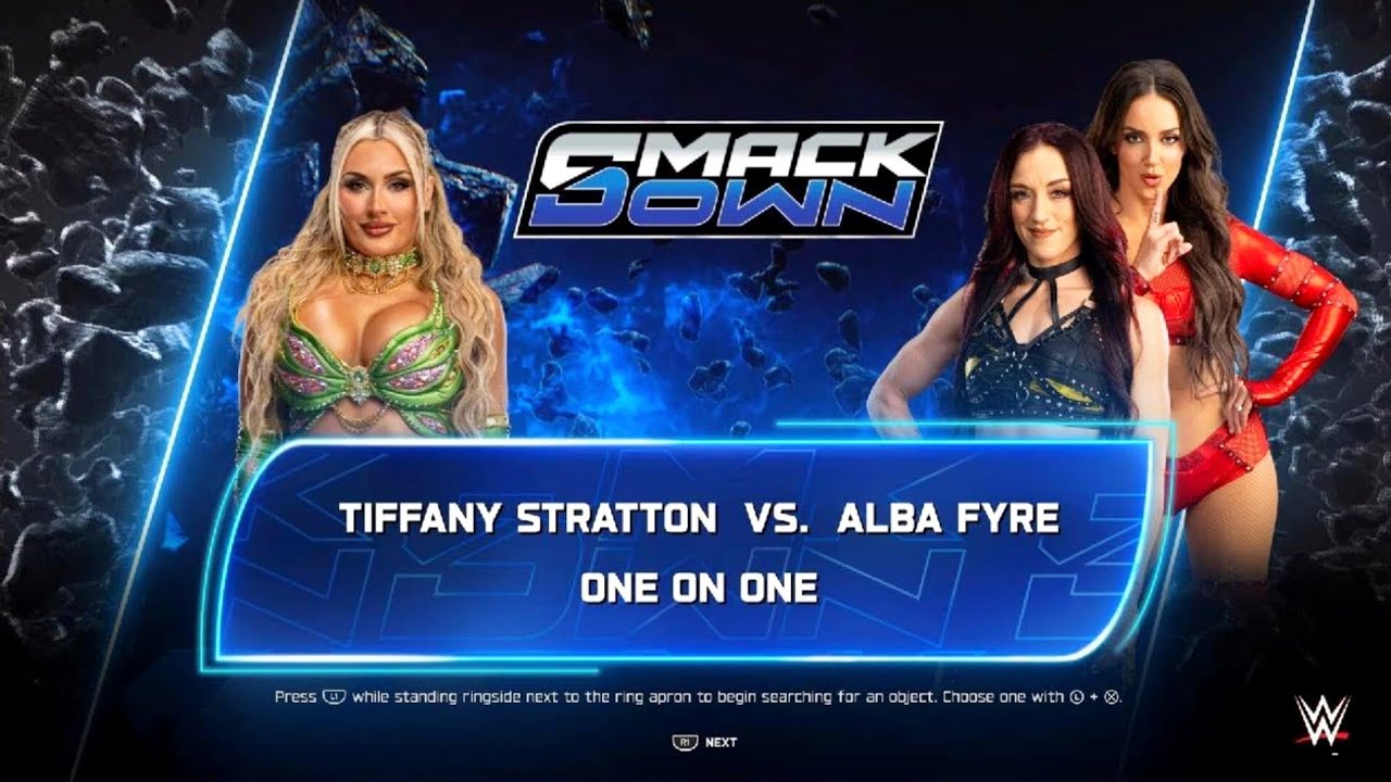 Tiffany Stratton vs Alba Fyre, WWE SmackDown, #wwe #wwesmackdown #tiffanystratton #wweraw #wr3d