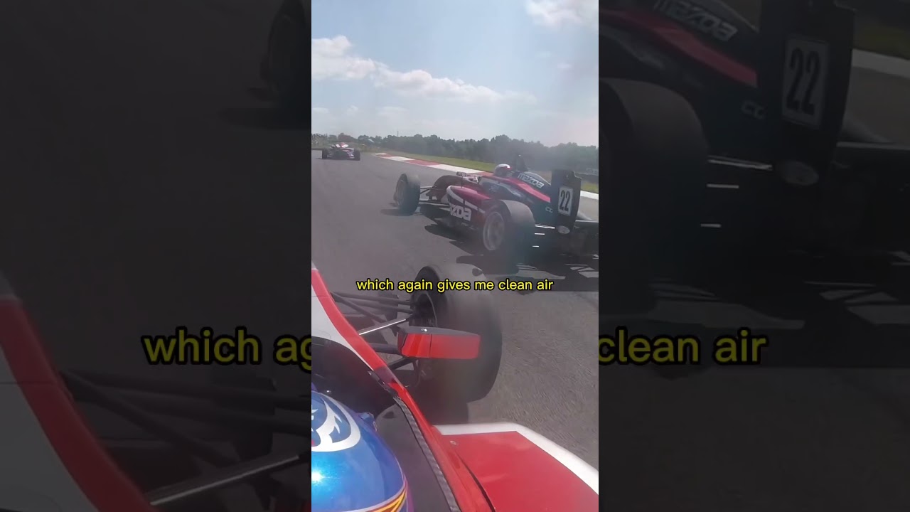 Clean air in downforce cars is so powerful🤯🏁#motorsport #f1 #indycar #speed #adrenaline