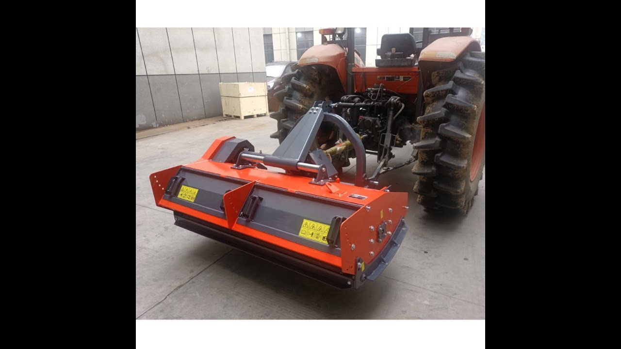 TEST VIDEO--QIANYI KDK heavy duty hydraulic flail mower with rear bonnet