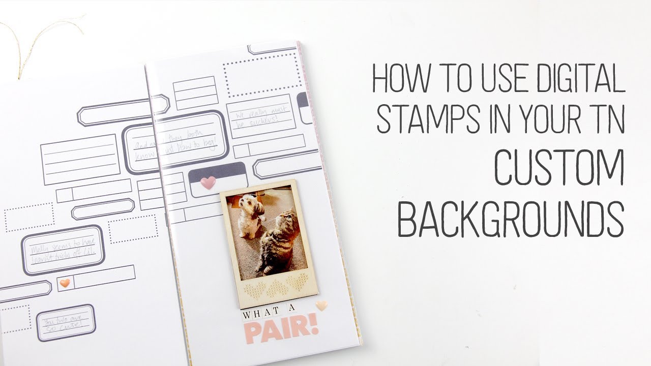 How to use digital stamps in your Traveler's Notebook #3: Creating custom backgrounds