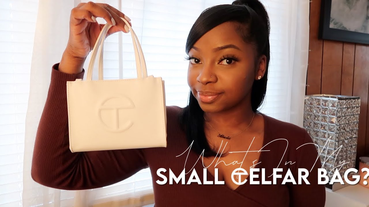 WHAT&rsquo;S IN MY BAG? telfar small white shopping bag | Abiola K.