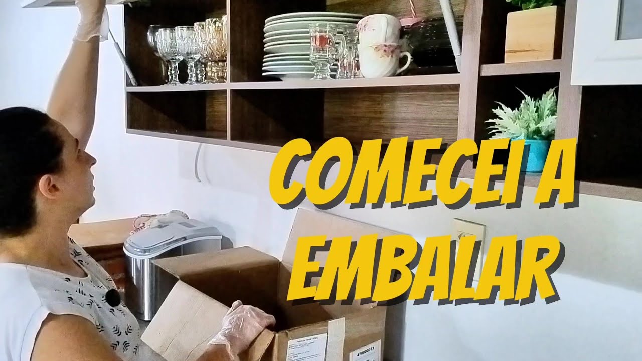 A  mudança começou! Primeiro dia embalando tudo.