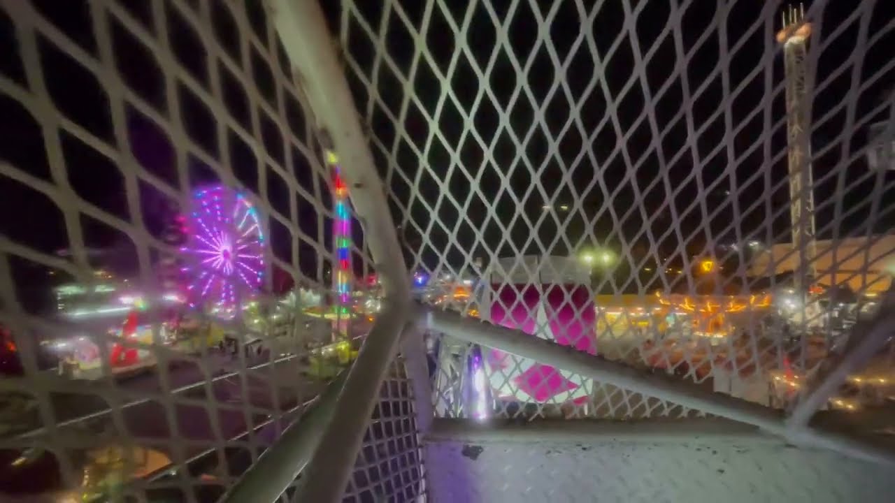 Rock-O-Plane (On-Ride POV + night view) at Washington State Fair (Fall) Puyallup WA