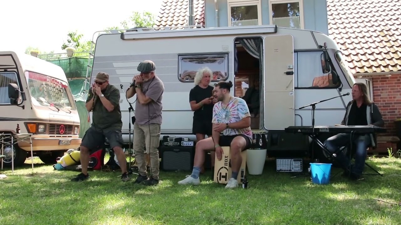 Schöppingen Bluesfestival 2023 Session auf dem Campingplatz 