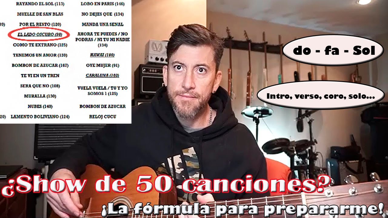 Como me preparo para un show the 50 canciones...