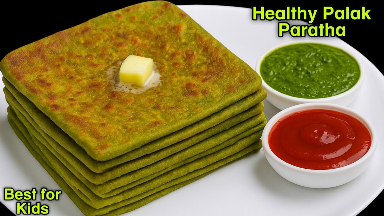 Only 5 min Palak Paratha Recipe | Morning Breakfast Recipes | Tiffin Recipes | Palak ka nashta