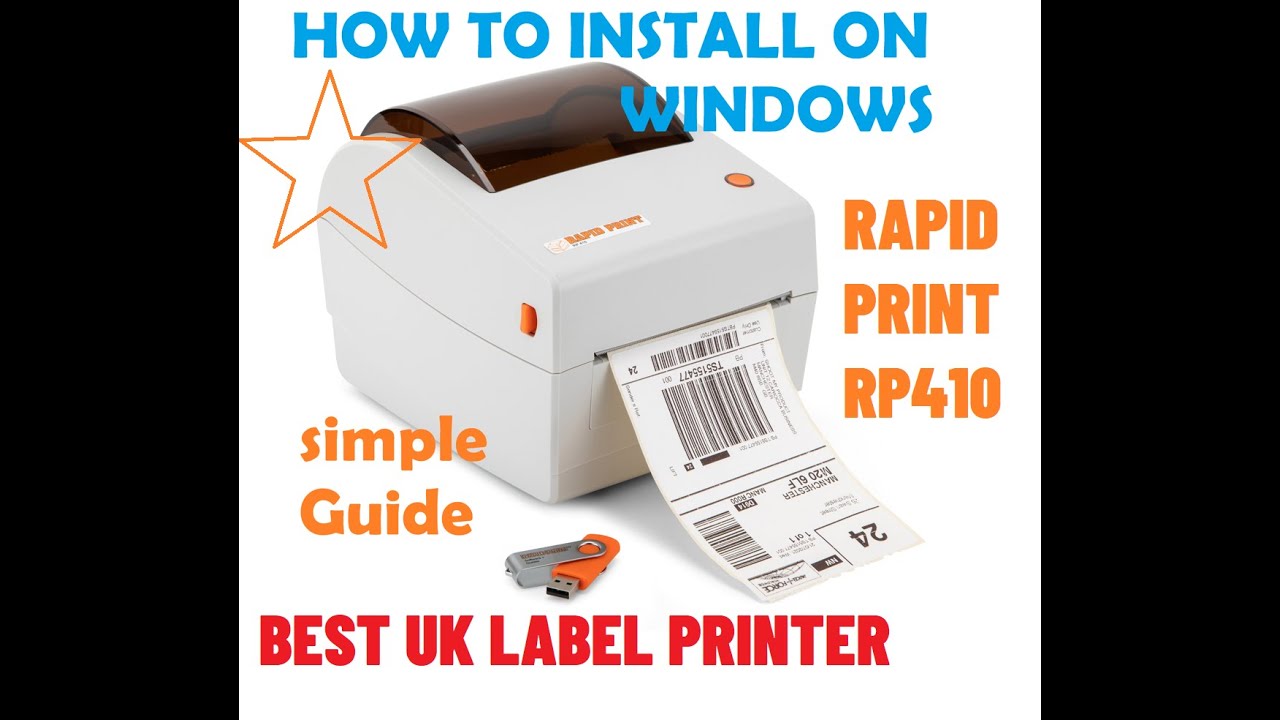 2022 New Easy Windows Install for RAPID PRINT Label Printer UK Shipping Postage Machine RP410.