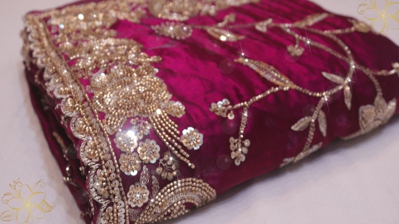 ARNG-4163 “The Mulberry Splash” Premium Designer Saree||Fendi Fabric||Sequins||Beads||Zari