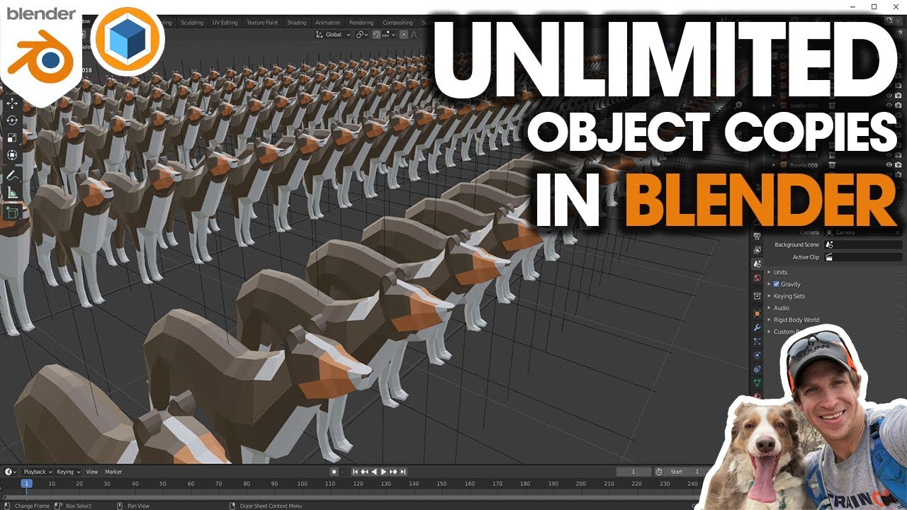 Неограниченное количество копий объектов в Blender? Как использовать экземпляры коллекций