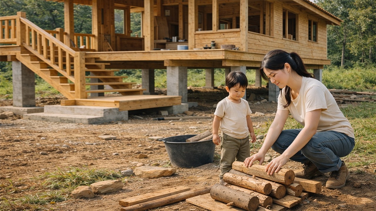 After Divorce, She Went Somewhere No One Else Would and Built a New Life in a Wooden House