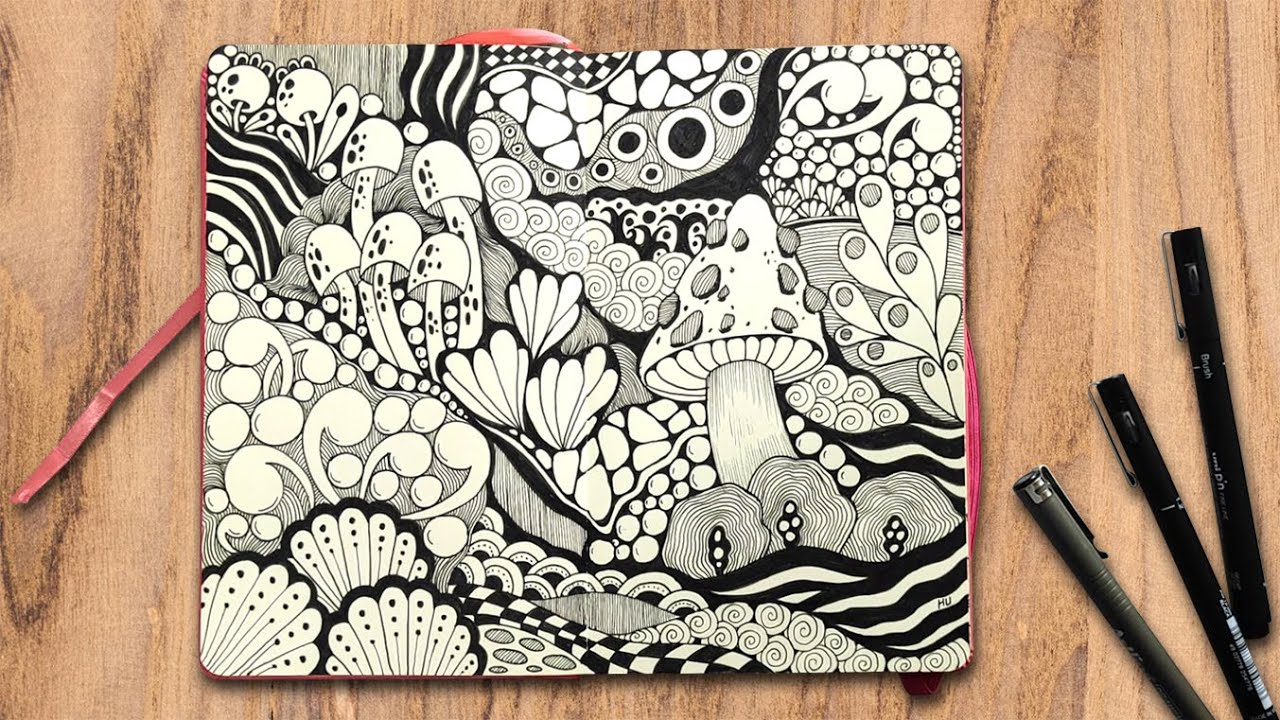 Zentangle Art Step by Step | Abstract Zentangle Drawing Tutorial