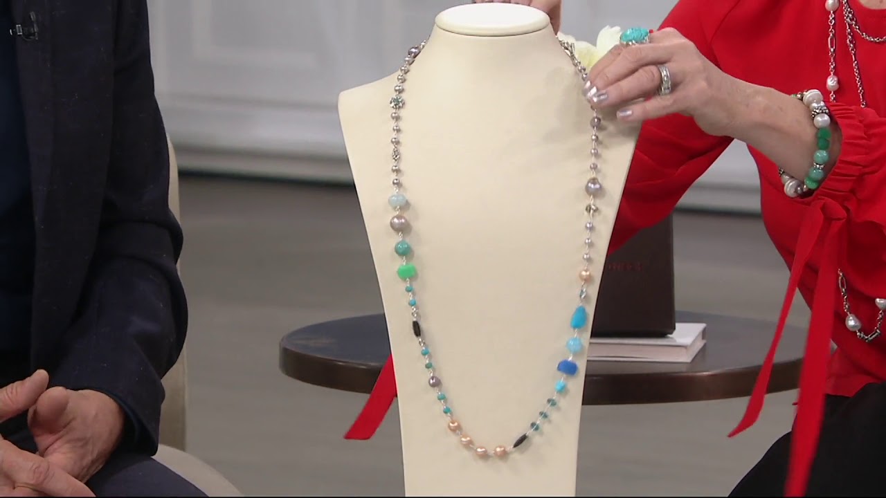 Stephen Dweck Sterling Silver Multi-Gemstone Necklace on QVC