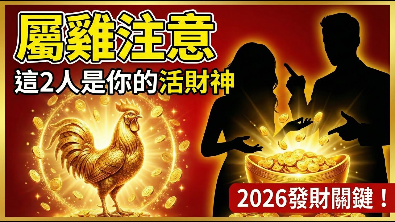 生肖雞注意！這兩個人是你2026年的『金口袋』，只要見面，財運攔都攔不住！#2026屬雞運勢 #屬雞 #生肖雞2026運勢 #財運 #招財 #貴人 #風水 #生肖雞 #改運 #2026生肖雞 #偏財運