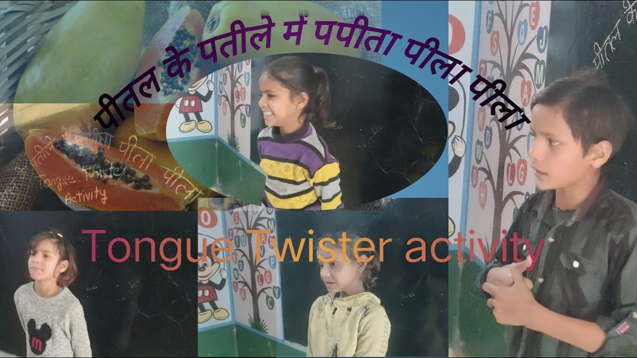 Tongue twister activity , kids playing, bacche koshish krenge,