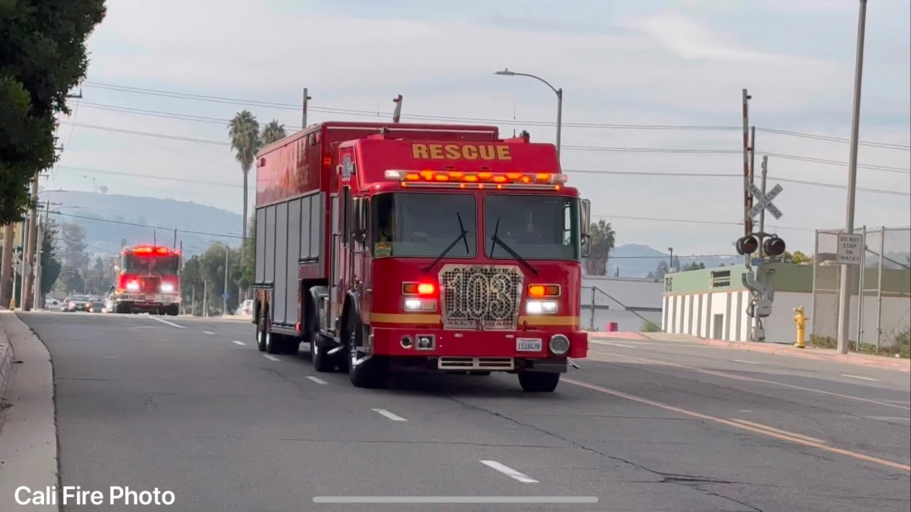 Multiple LACoFD Units Responding Into 2nd Alarm Fire In 43s