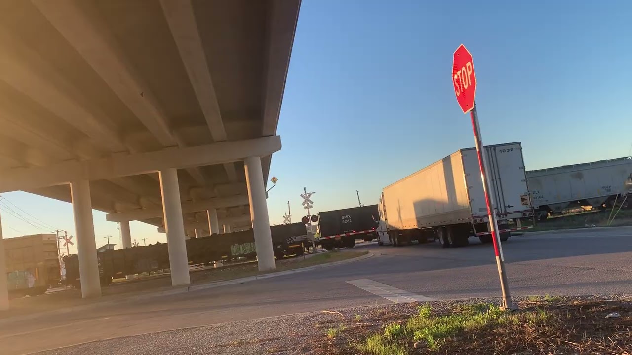 Southbound Union Pacific mix freight train at wonderworld dr in San Marcos Texas on 3/12/26