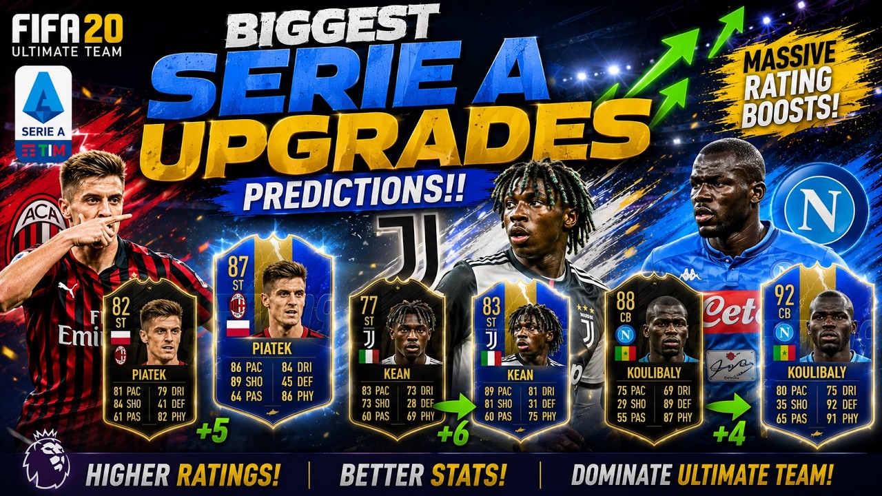 FIFA 20 | BIGGEST SERIE A UPGRADES!! FT. PIATEK, KEAN, KOULIBALY ETC... (FIFA 20 UPGRADES)