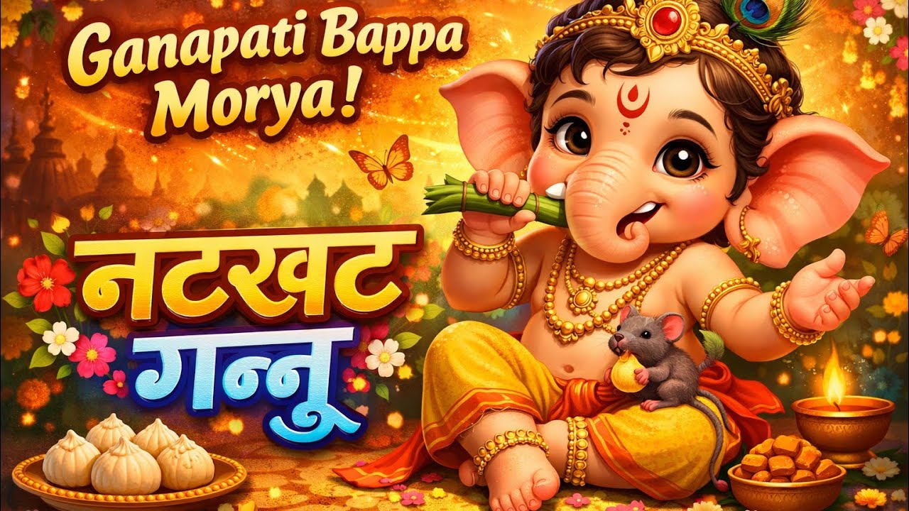 Ganapati Bappa Morya | नटखट गन्नू | Cute Ganesha Songs|2026new 