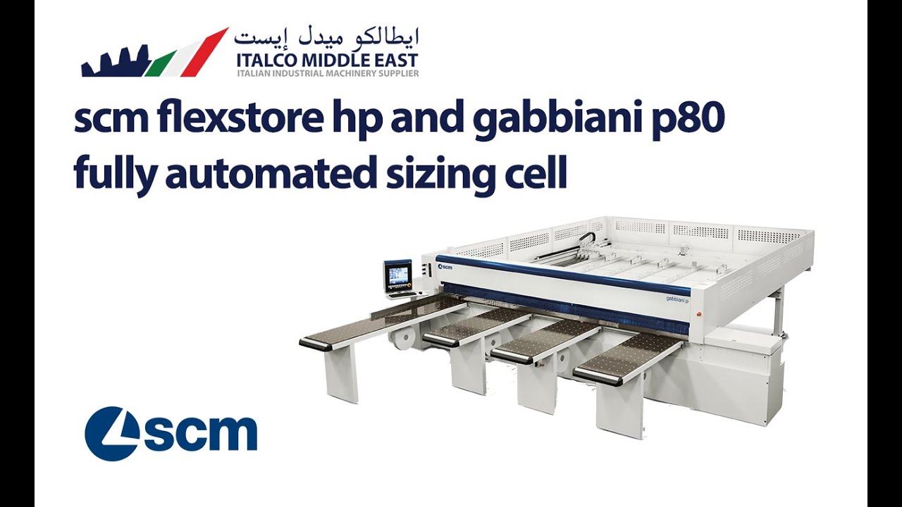 scm flexstore hp and gabbiani p80   fully automated sizing cell