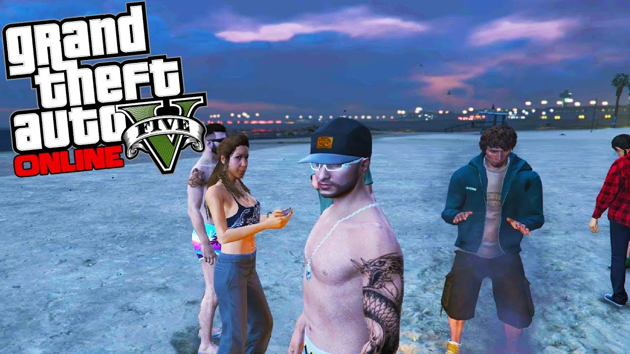 NOCHE EN LA PLAYA CON AMIGOS | GTA V ONLINE | MrLokazo86