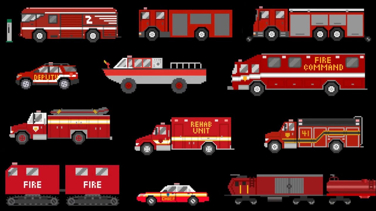 Fire Vehicles 3 - @TheKidsPictureShow 