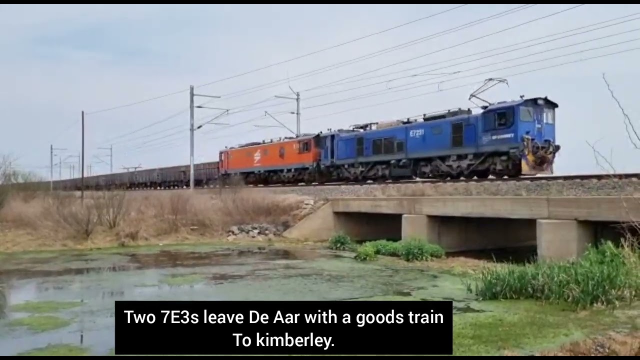 Compilation of freight trains in and out of De Aar on 25/09/2022. #23Eclass #7E3