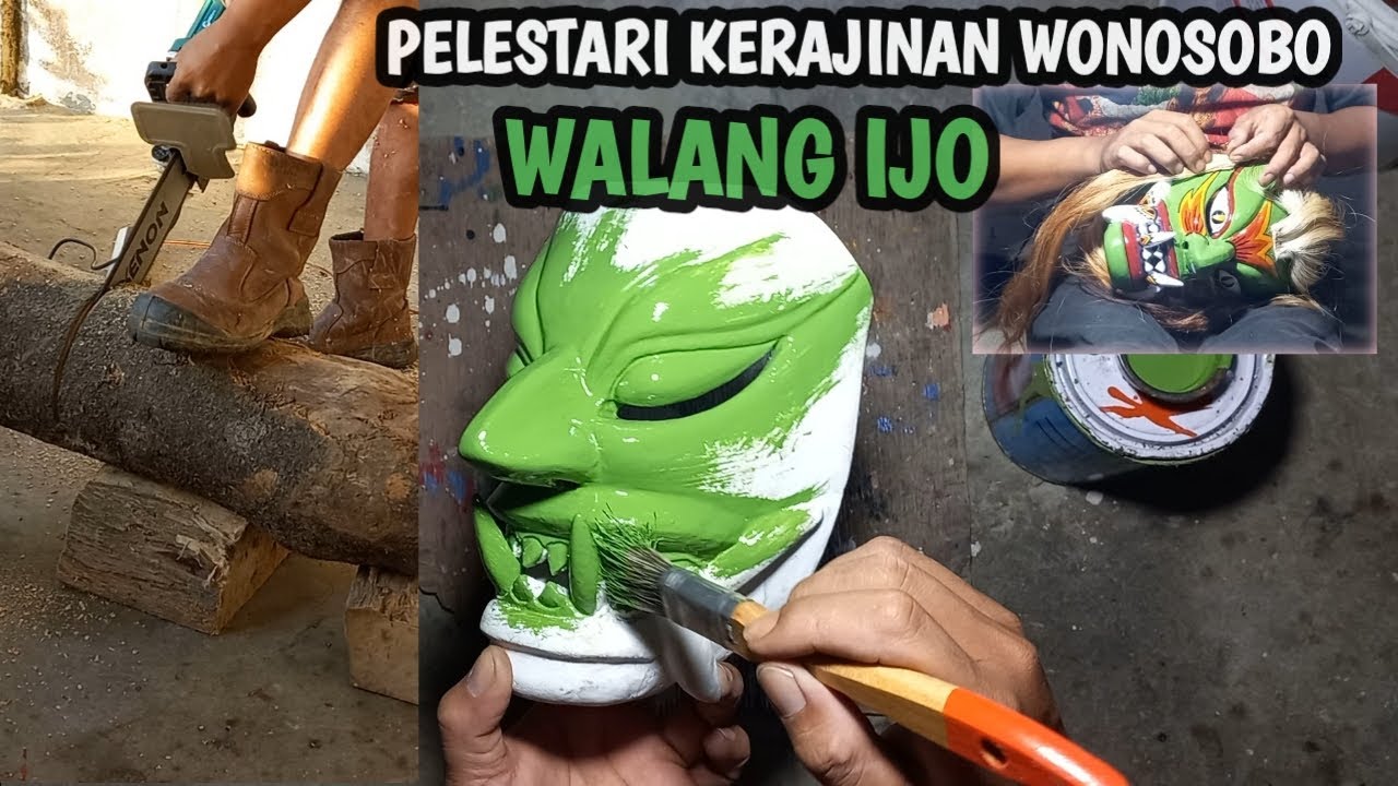 Proses Membuat Topeng Sutang Walang