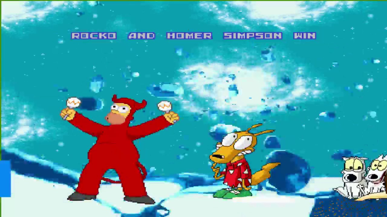 Mugen battle Rocko and Homer vs Bloo and Rocko