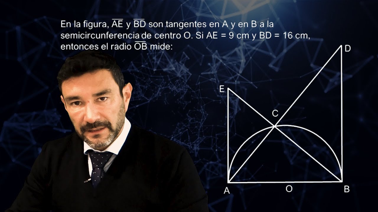 Miniclase de Geometría: Semicircunferencia, tangentes y ángulos - Profe Mauro Quintana