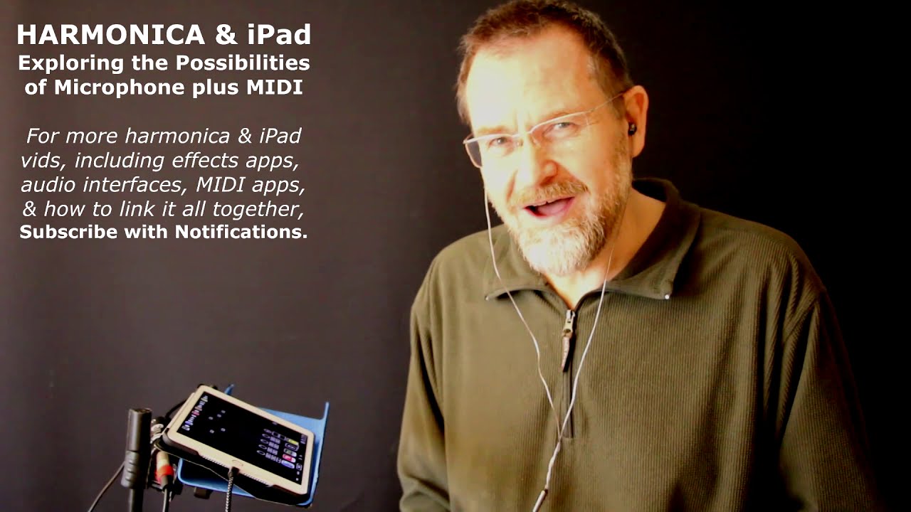Brendan Power - HARMONICA & iPad - Amazing MIDI Sounds with Standard Harp & Microphone!