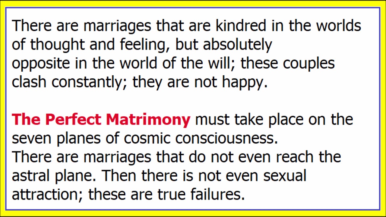THE PERFECT MATRIMONY /Chapter 1/ THE LOVE //  VM Samael Aun Weor
