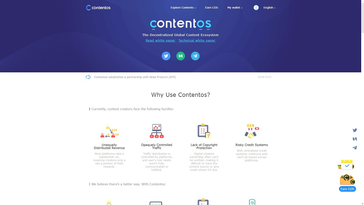 Contentos - глобальная децентрализованная экосистема контента.