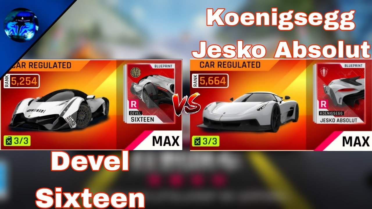 BATTLE OF THE SPEED KINGS!!!! Devel Sixteen vs Koenigsegg Jesko Absolut (Asphalt 9 China)