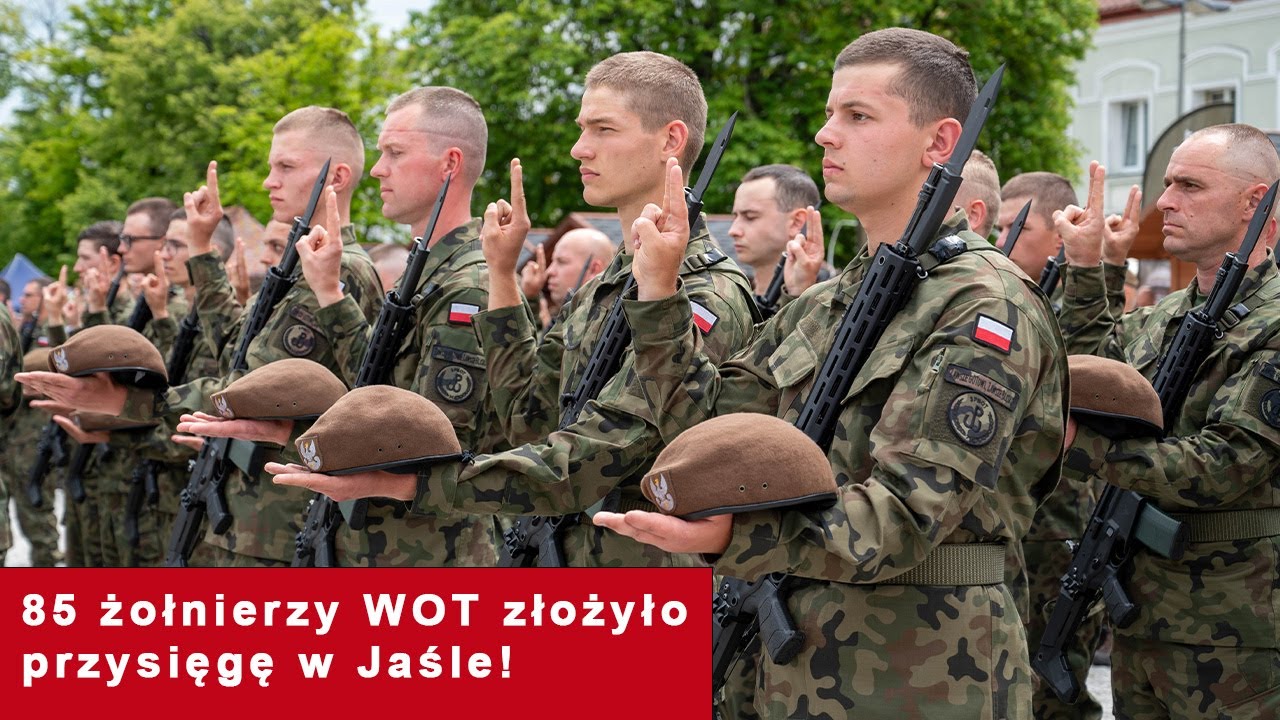 🎥 85 nowych żołnierzy WOT złożyło przysięgę w Jaśle! 🇵🇱💂‍♂️
