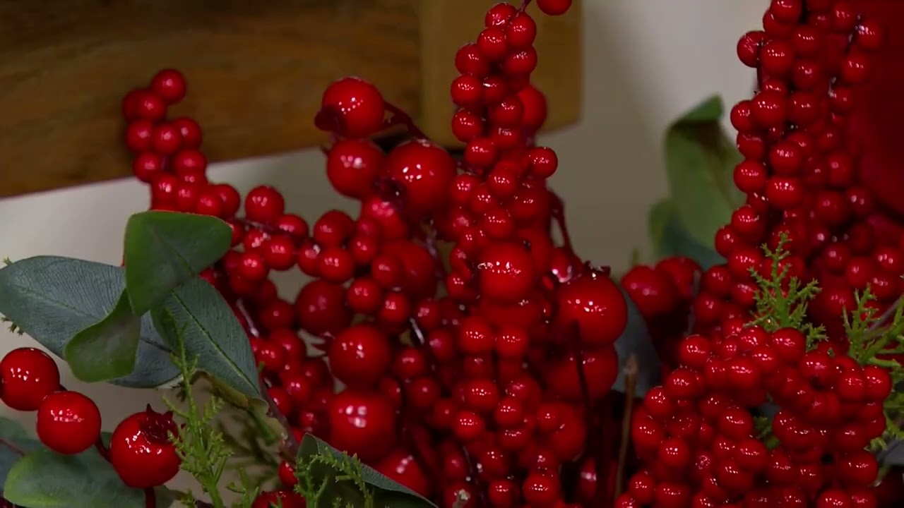 Winter Berry Urn Filler by Valerie on QVC