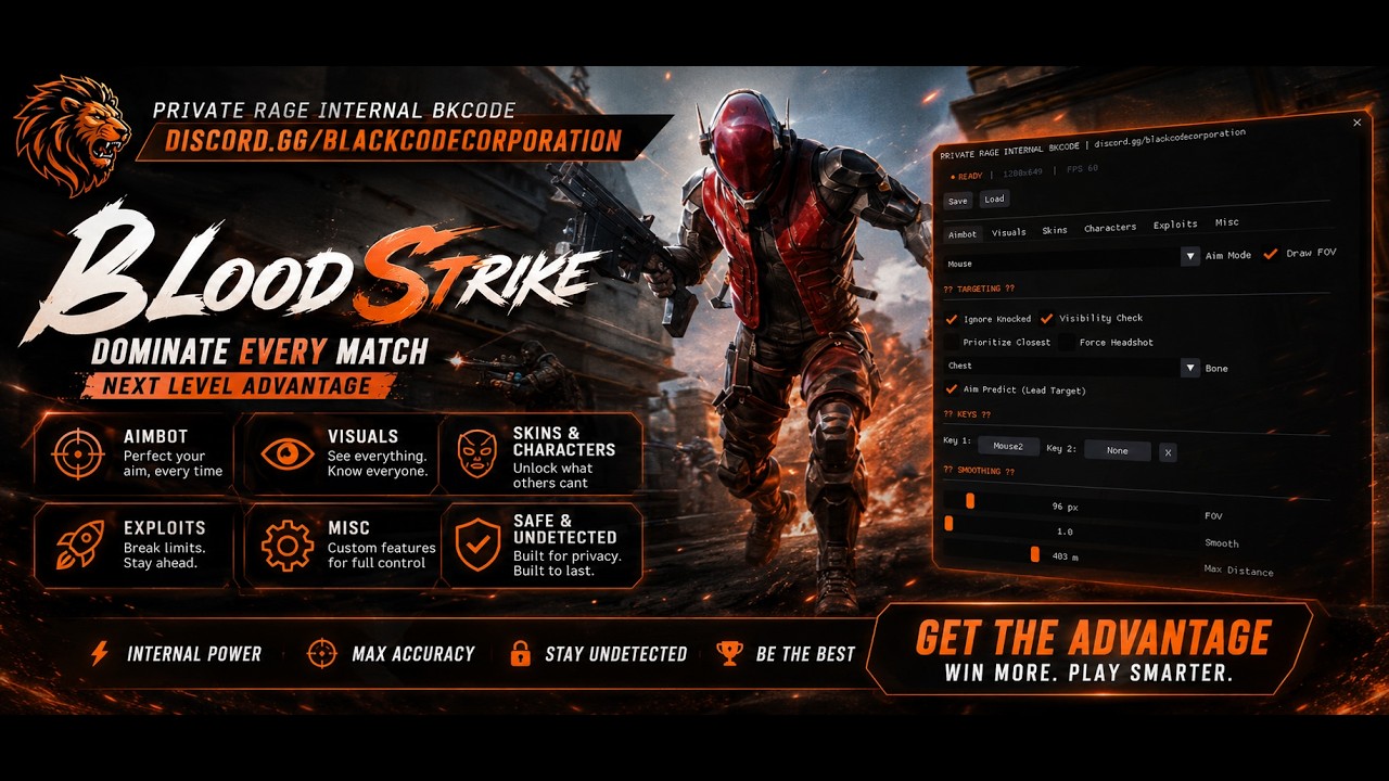 BEST BLOODSTRIKE MENU IN THE MARKET...........SKIN CHANGER, STRIKER CHANGER, SILENT AIM, ETC