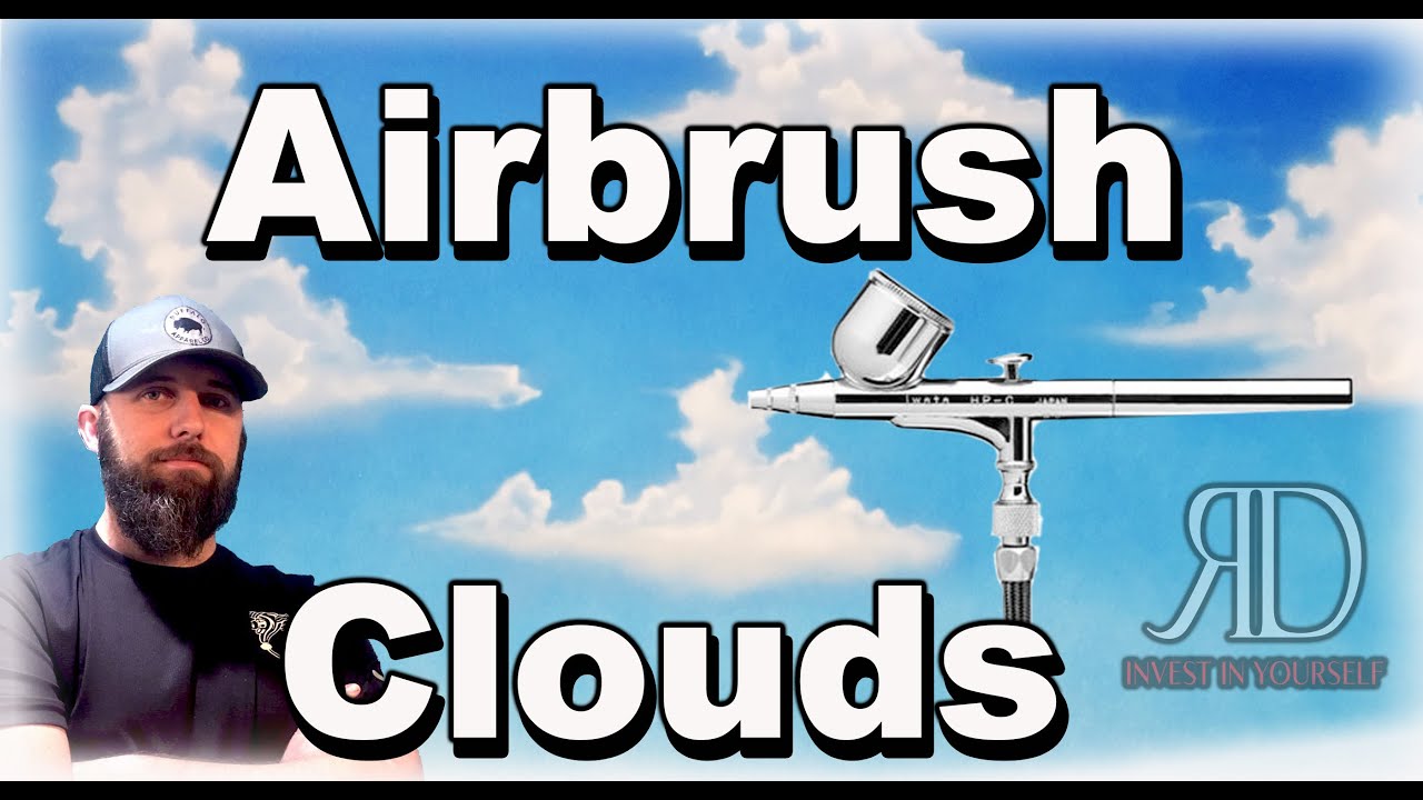 Airbrushing Clouds! Airbrush realistic clouds with a stencil