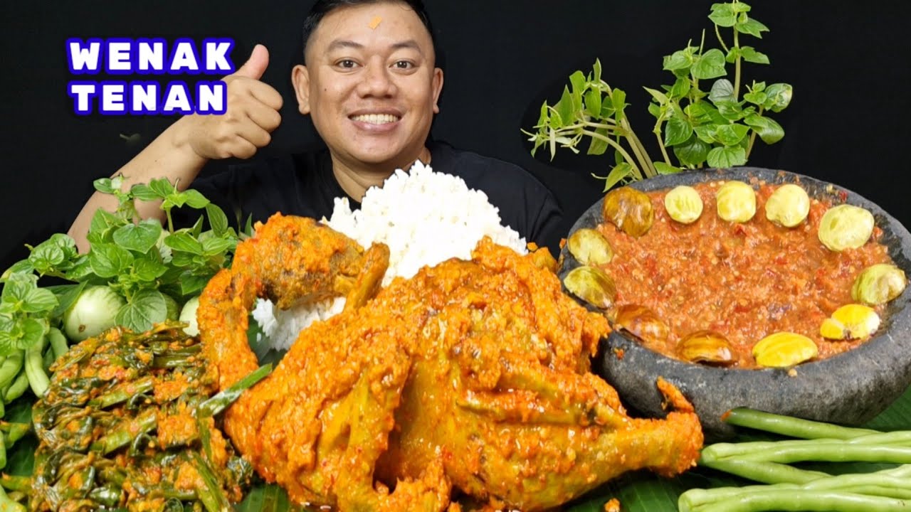 MAKAN 1 EKOR BEBEK UTUH BUMBU INGKUNG LALAPAN JENGKOL MENTAH SIRIH  SAMBEL TERASI